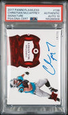 Graded 2017 Panini Flawless Christian McCaffrey #138 Ruby Autograph /20 Rookie RC Football Card PSA 10 Auto Gem Mint