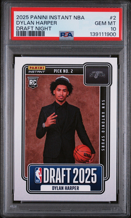 2025 Panini Instant Draft Night Dylan Harper #Nbadn2 /5547 PSA 10