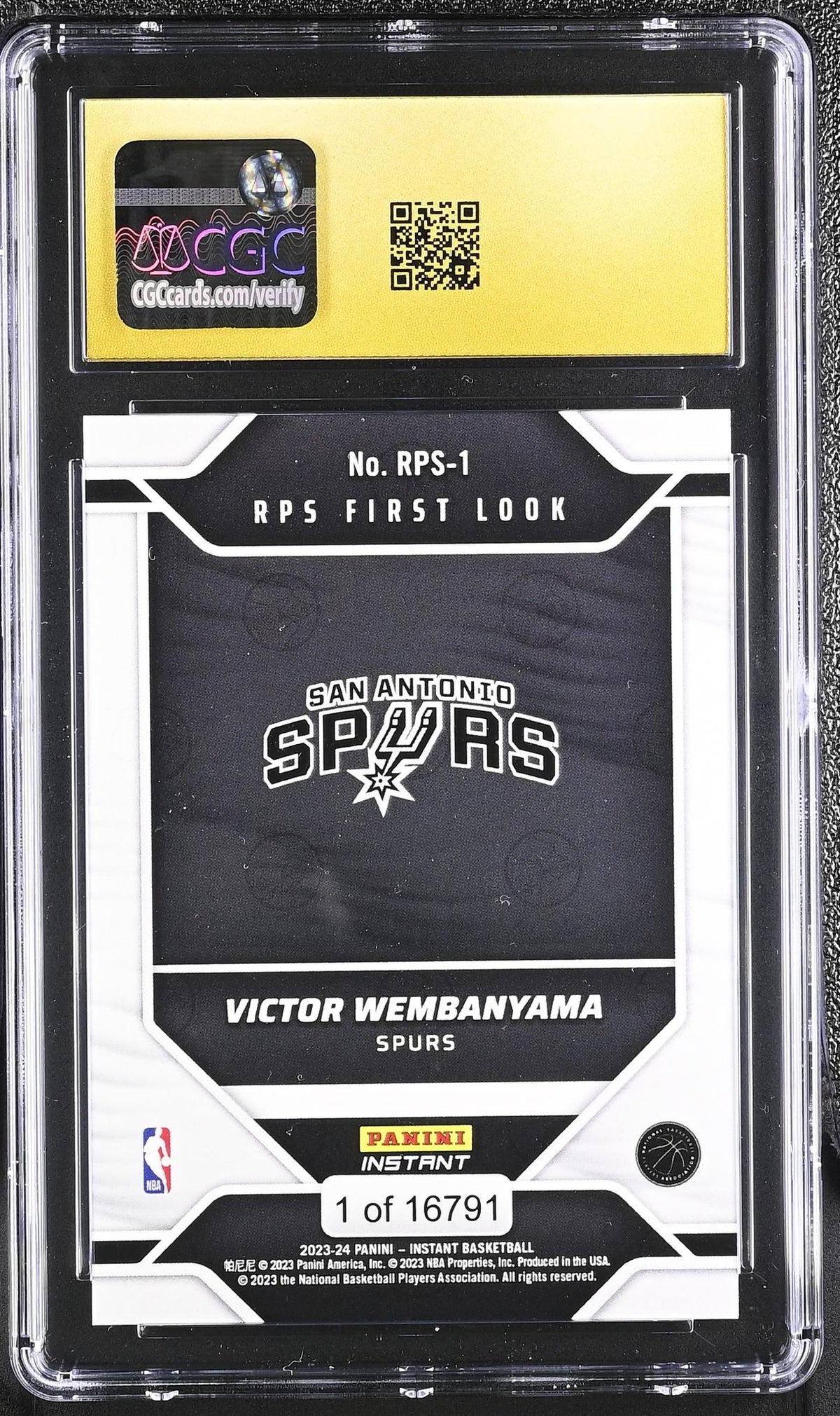 2023 Instant #Rps-1 Victor Wembanyama Rps First Look 1 CGC 10