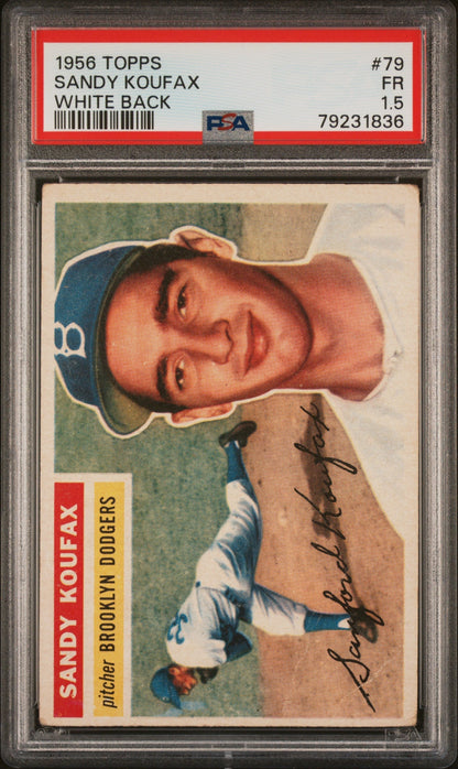 1956 Topps White Back Sandy Koufax #79 PSA 1.5