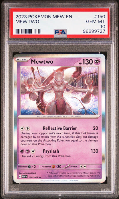 2023 Pokemon Scarlet And Violet 151 Mewtwo #150 PSA 10