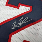 Framed Autographed/Signed Joe Johnson 35x39 Atlanta White Basketball Jersey Beckett BAS COA