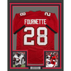 Framed Autographed/Signed Leonard Fournette 35x39 Tampa Bay Red Football Jersey Beckett BAS COA