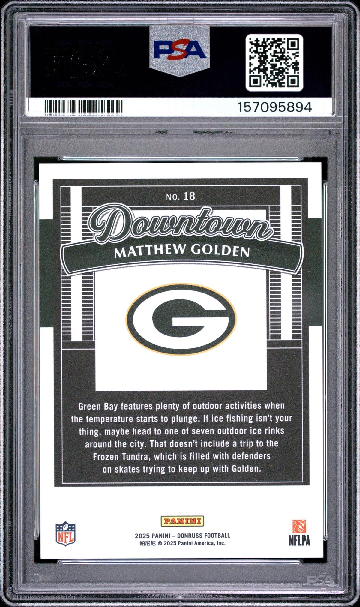 2025 Panini Donruss Downtown Matthew Golden #18 PSA 10