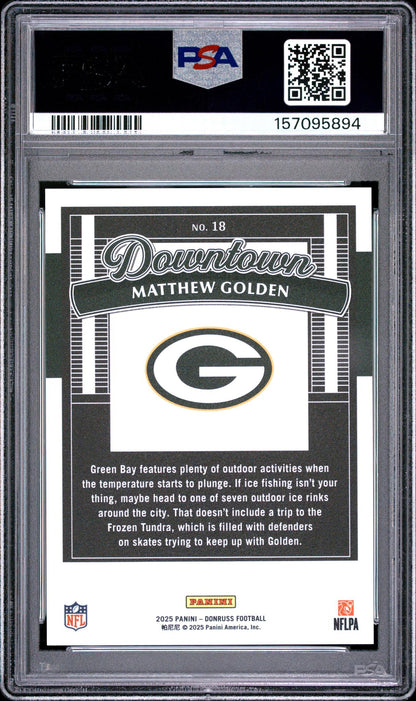 2025 Panini Donruss Downtown Matthew Golden #18 PSA 10