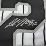 Framed Autographed/Signed Colson Montgomery 35x39 Chicago Pinstripe Baseball Jersey Beckett BAS COA