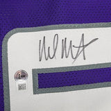 Framed Autographed/Signed Malik Monk 35x39 Sacramento Purple Basketball Jersey Beckett BAS COA