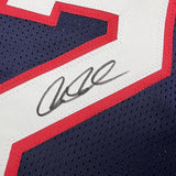 Framed Autographed/Signed Joe Johnson 35x39 Atlanta Blue Basketball Jersey Beckett BAS COA