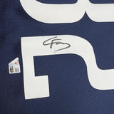 Framed Autographed/Signed Cooper Flagg 35x39 Dallas Mavericks Navy Blue Authentic Basketball Jersey Fanatics COA