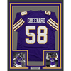 Framed Autographed/Signed Jonathan Greenard 35x39 Minnesota Purple Retro Football Jersey Beckett BAS COA