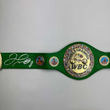 Autographed/Signed Floyd Mayweather Jr. WBC Green Boxing Replica Championship Belt JSA COA