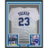Framed Facsimile Autographed Kyle Tucker 35x39 Los Angeles LA White Reprint Laser Auto Baseball Jersey