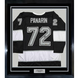 Framed Facsimile Autographed Artemi Panarin 35x39 Los Angeles Black Reprint Laser Auto Hockey Jersey
