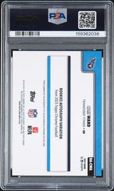 2025 Topps Chrome Cam Ward #RA-CWA Aqua Lava Rookies Auto /199 Rookie RC Football Card PSA 10 Auto