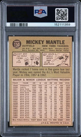 Graded 1967 Topps Mickey Mantle #150 Baseball Card PSA 2 Good
