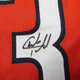 Framed Autographed/Signed Charles Tillman 35x39 Peanut Chicago Orange Football Jersey Beckett BAS COA