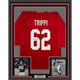 Framed Autographed/Signed Charley Trippi 35xx39 Arizona Red Football Jersey JSA COA