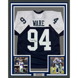 Framed Autographed/Signed Demarcus Ware 35x39 Dallas Thanksgiving Day Football Jersey Beckett BAS COA