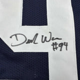 Framed Autographed/Signed Demarcus Ware 35x39 Dallas Thanksgiving Day Football Jersey Beckett BAS COA