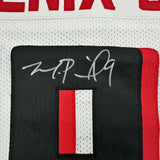 Framed Autographed/Signed Michael Penix Jr. 35x39 Atlanta White Football Jersey Beckett BAS COA