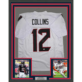 Framed Autographed/Signed Nico Collins 35x39 Houston White Football Jersey JSA COA