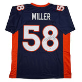 Autographed/Signed Von Miller Denver Blue Football Jersey Beckett BAS COA