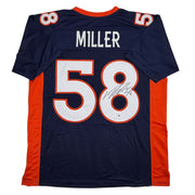 Autographed/Signed Von Miller Denver Blue Football Jersey Beckett BAS COA