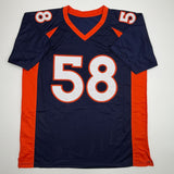 Autographed/Signed Von Miller Denver Blue Football Jersey Beckett BAS COA