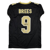 Autographed/Signed Drew Brees New Orleans Black Pro Cut Football Jersey Beckett BAS COA