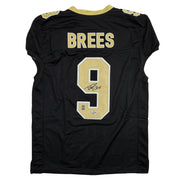 Autographed/Signed Drew Brees New Orleans Black Pro Cut Football Jersey Beckett BAS COA