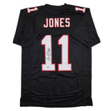 Autographed/Signed Julio Jones Atlanta Black Retro Football Jersey Beckett BAS COA