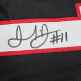 Autographed/Signed Julio Jones Atlanta Black Retro Football Jersey Beckett BAS COA