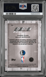 Graded 2025 Topps Chrome Cooper Flagg #GR1 Generation Rising Rookie RC Basketball Card PSA 10 Gem Mint