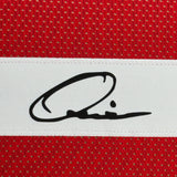 Framed Facsimile Autographed Quinshon Judkins 35x39 Ohio State Red Reprint Laser Auto College Football Jersey