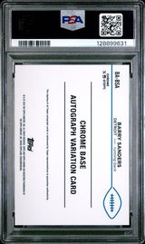 Graded 2024 Topps Chrome Barry Sanders #BABSA /25 Orange Geometric Auto Football Card PSA 10 Gem Mint