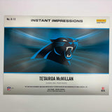 2025 Panini Instant Impressions Tetairoa McMillan #II-13 18x24 Hand Print Autographed Auto /10 Carolina Panthers Rookie RC Oversized Football Card