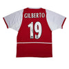 Autographed/Signed Gilberto Silva Arsenal Red Soccer Futbol Jersey Beckett BAS COA