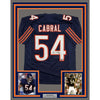 Framed Autographed/Signed Brian Cabral 35x39 Chicago Blue Football Jersey Beckett BAS COA