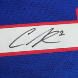 Framed Autographed/Signed Curtis Samuel 35x39 Buffalo Blue Football Jersey Beckett BAS COA