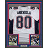Framed Autographed/Signed Danny Amendola 35x39 New England White Football Jersey JSA COA