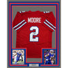 Framed Autographed/Signed DJ D.J. Moore 35x39 Buffalo Red Football Jersey PSA/DNA COA