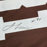 Framed Autographed/Signed Jamal Lewis 35x39 Cleveland Brown Football Jersey Beckett BAS COA