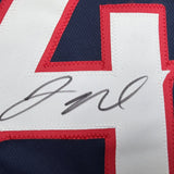 Framed Autographed/Signed Jaylin Noel 35x39 Houston Navy Blue Pro Cut Football Jersey JSA COA