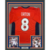 Framed Autographed/Signed Kyle Orton 35x39 Denver Orange Football Jersey Beckett BAS COA