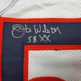 Framed Autographed/Signed Otis Wilson 35x39 Chicago White Football Jersey Beckett BAS COA