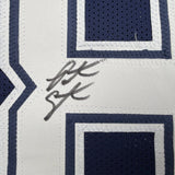 Framed Autographed/Signed Patrick Crayton 35x39 Dallas Blue Football Jersey JSA COA