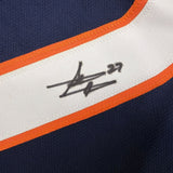 Framed Autographed/Signed Steve Atwater 35x39 Denver Blue Football Jersey JSA COA
