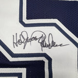 Framed Autographed/Signed Thomas Henderson 35x39 Dallas Blue Football Jersey JSA COA