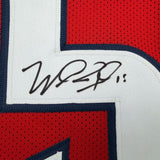 Framed Autographed/Signed Will Fuller 35x39 Houston Red Football Jersey JSA COA