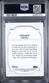 Graded 2024 Topps Chrome Disney Donald Duck #3 Trading Card PSA 10 Gem Mint
